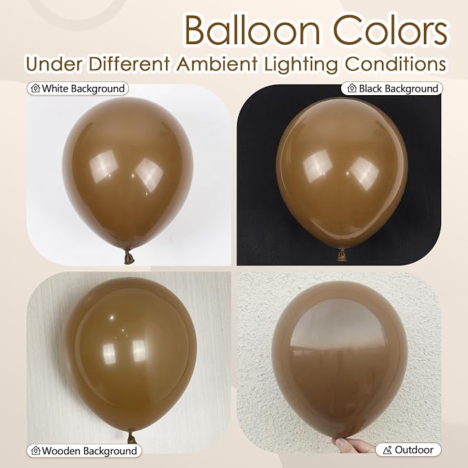 Brown Balloons 12 inch, Baby Shower, Anniversary Party Decorations - Image 3