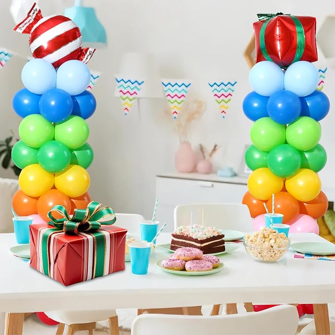 Rainbow Candy land Balloon Column Stand Kit Set of 2, 7 Feet Height Balloon - Image 8