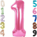 1 Balloon Numbers Birthday Decorations, 40In Pink Balloons by Mluchee