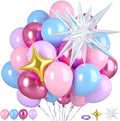 Pink Purple Blue Balloons, 12inch Metallic Hot Pink Purple Blue Balloons by Paready