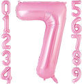 Pink Number 7 Balloon 40 Inch, Big Large Foil Helium Number Balloons, Jumbo by AIQINHU