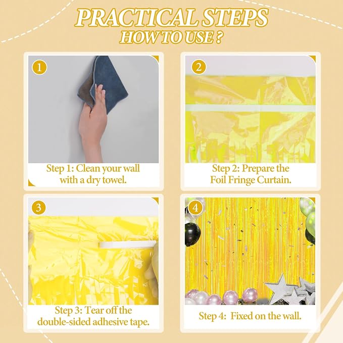 DECOCKRAT 2 Pack Foil Fringe Backdrop - Image 3