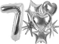 TONIFUL 7th Birthday Balloons Kit 40Inch Silver Large Number 7 Foil Balloon | by TONIFUL