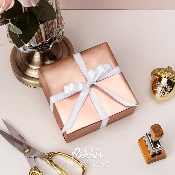 Ribbli White Satin Ribbon Double Faced Satin 1/2 inch x Continuous 50 - Image 2