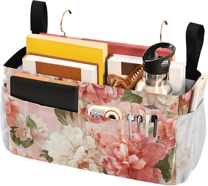 Bedside Caddy Metal Frame Hanging Organizer Bunk Bed Dorm Accessories Hook And - Image 3