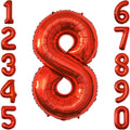 Red Number 8 Balloon 40 Inch, Foil Numeral by Unknown