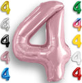 Pink Pearl Number Balloon 4 Mylar Foil Macaron Balloons 16 Inch by Unknown