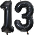 40 Inch Black 13 Number Balloons Giant Jumbo Huge 13 or 31 Foil Mylar Helium by LHOAVWE