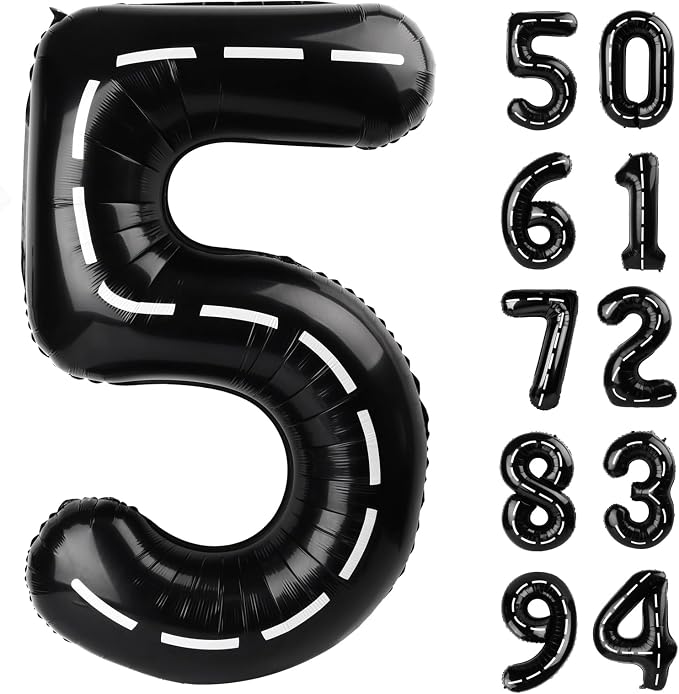 Line 5 Balloon - Number Balloon 40 Inch, 5th Line Birthday Decorations | Giant by IWERP