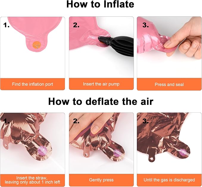 52 pcs Rose Gold Foil Letter Balloons - Image 7