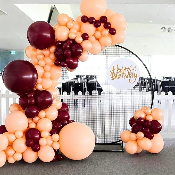 50pcs Burgundy Balloons 12 Inch, Premium Thick Matte Maroon Wine Red Latex - Image 5