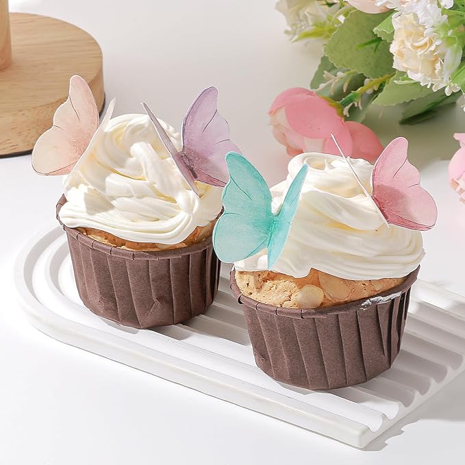 48Pcs Edible Butterflies for Cake Decorating Wafer Paper Butterfly Cupcake - Image 7