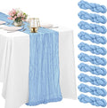 10 Pack Cheesecloth Table Runner 10FT Boho Gauze Rustic Fabric Table Runner by HAISIWLKJ