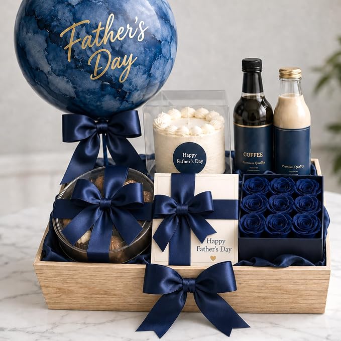 KINGLAKE Navy Blue Satin Ribbon - Image 7