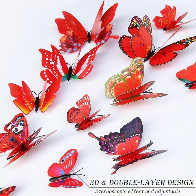 OPSEAM 3D Butterfly Wall Decor Butterfly Decorations Stickers - Image 2