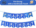 Outer Space Birthday Banner, Pre-Strung Galaxy Party Decorations by GALASET