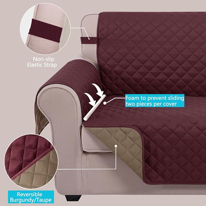 U-NICE HOME Reversible Sofa Cover Couch Cover - Image 3