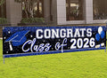 2026 Graduation Yard Sign Large Congrats Grad Banner Blue | Class of 2026 Banner by mokejaparty