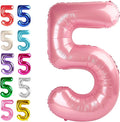 Pearl Pink Number 5 Balloon 40 inch, 5th Birthday Party Balloons Decorations | by Upgesy