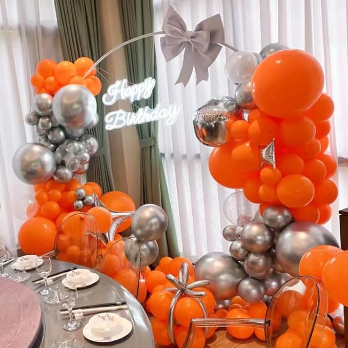 134Pcs Orange Balloons Different Sizes 5 10 12 18 Inch Orange Balloon Garland - Image 6