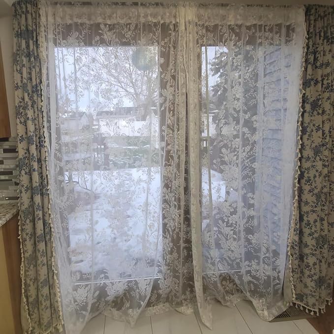 Treatmentex White Lace Curtains - Image 6