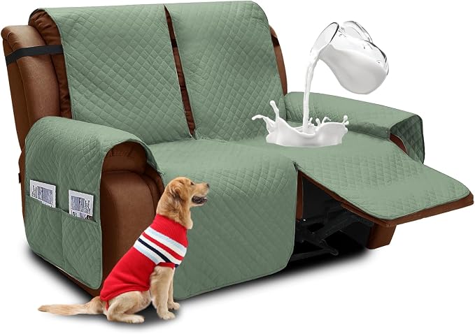 XINEAGE Water Resistant Recliner Cover, 2 Seat Loveseat Covers by XINEAGE