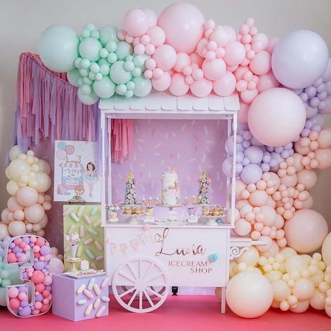 PartyWoo Pastel Balloons 50pcs Small Mini Pastel Rainbow Balloons 5 Inch | - Image 6