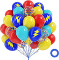 60pcs 12inch Red Yellow and Blue Balloons by Leraqertra