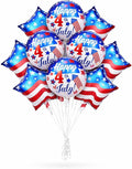 Dream Decor Happy 4th of July Balloons 12 Pack – American Flag Star & Happy 4th by DREAMDECOR