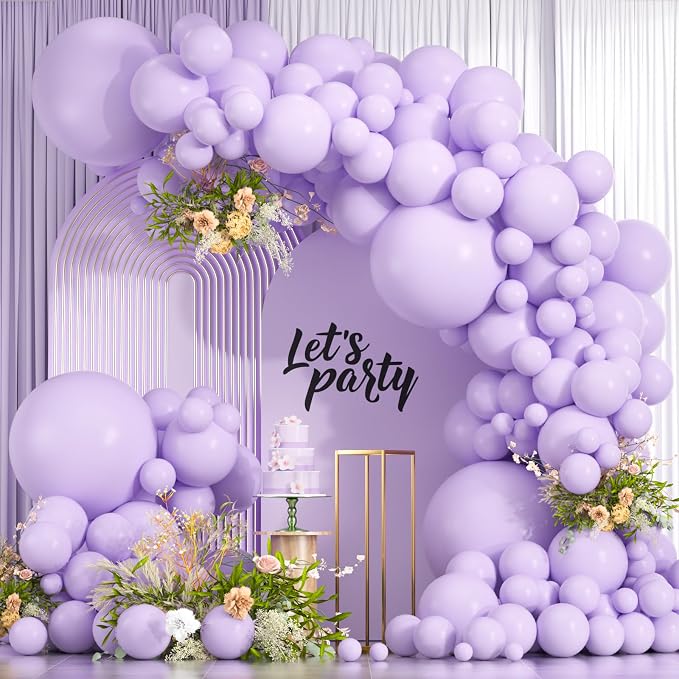 Pastel Purple Lilac Balloons, Bridal Shower, Butterfly Fairy Princess Birthday by ZizasAry