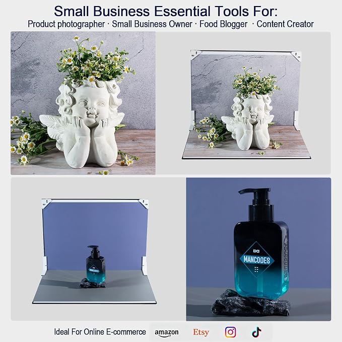 Yoocheese Photo Backdrop for Product Photography, 16.5×11.7in Compact Kit | - Image 3