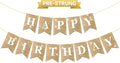 Pre-Strung Gold Happy Birthday Banner Glitter Birthday Party Banner NO DIY | by KINGLAKEGARDEN