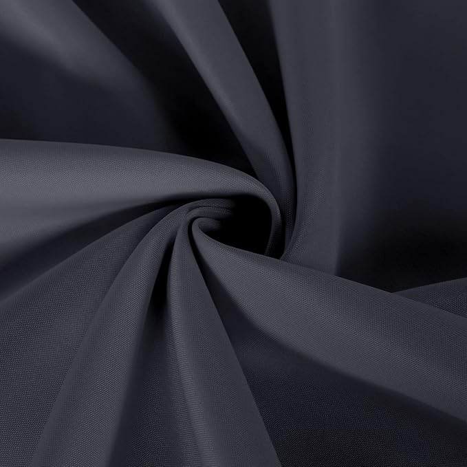 sancua 2 Pack Dark Grey Tablecloth 60 x 102 Inch, Rectangle 6 Feet Table Cloth - Stain and Wrinkle Resistant Washable Polyester Table Cover for Dining Tables, Buffet Parties and Camping