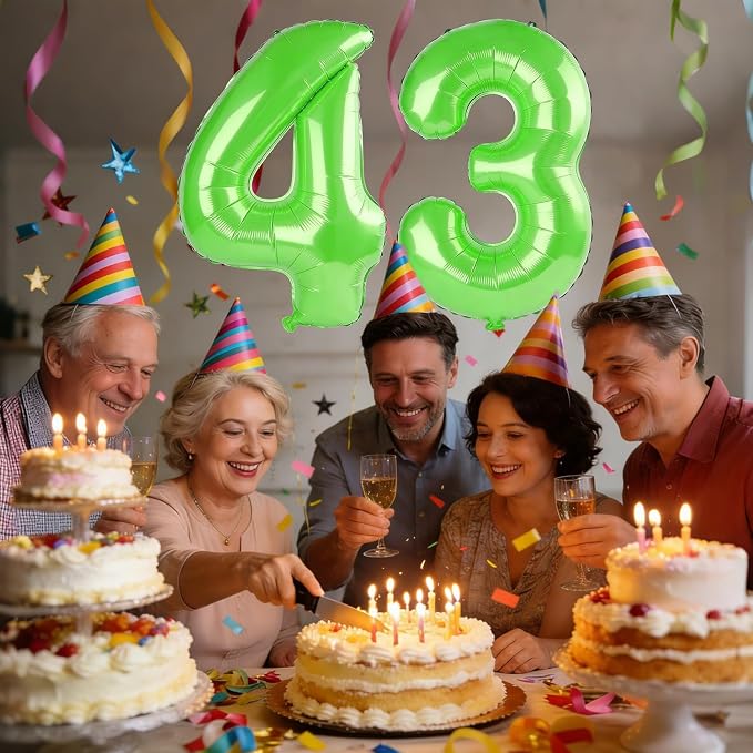40 Inch Number 43 Balloons for 43rd Birthday Party Decorations, 0-100 Fruit - Image 2