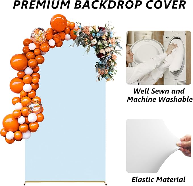 Neatsure Arch Backdrop Stand and Cover Set, 7.2FT Metal Photo Balloon Arch - Image 3