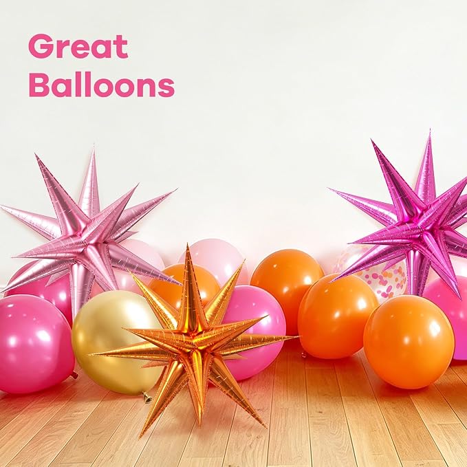 130pcs Pink and Orange Balloon Arch Kit Metallic Gold Confetti Balloons | - Image 4