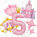 Minyu 6-Piece Princess Theme Party Decoration Set: Princess Carriage + Pink by Unknown