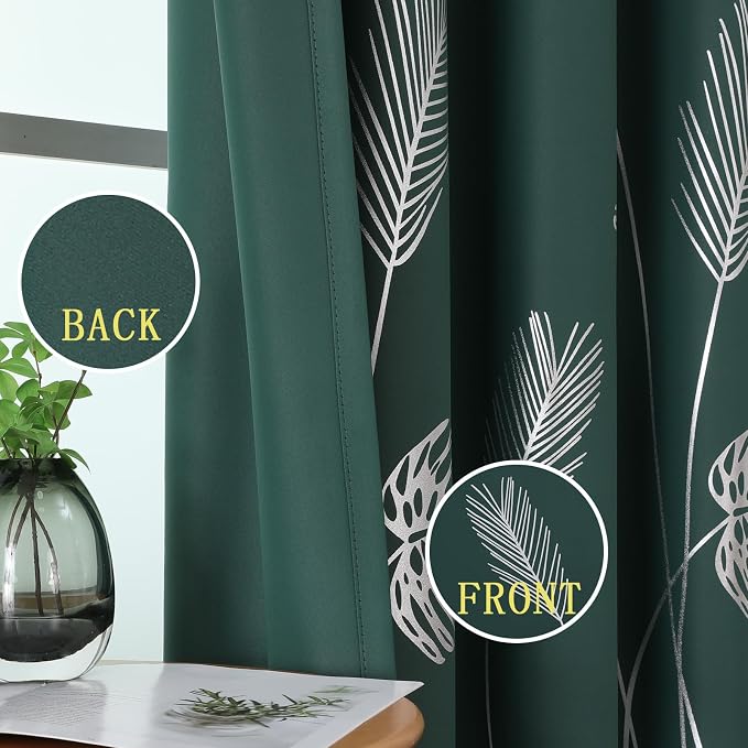 Green Room Darkening Curtains 72 Inches Long - Image 3