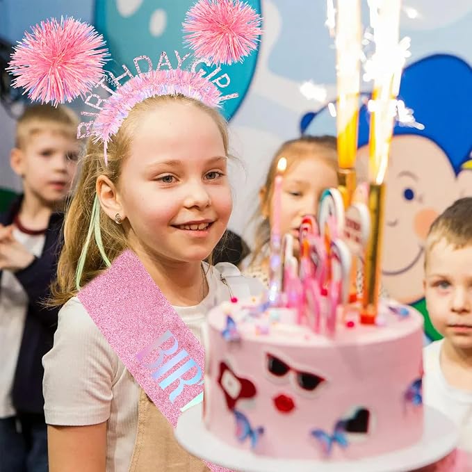 CIEHER Birthday Girl Headband Birthday Crown - Image 6