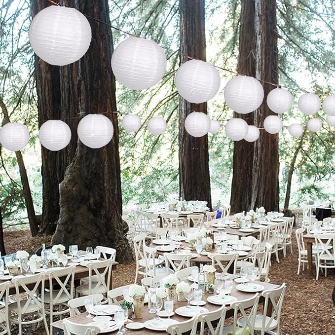 Paper Lanterns Party Decorations, Hanging Round Chinese Lanterns - Image 5