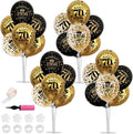 TONIFUL 4 Set 60th Birthday Decor Printed 1956 Black Gold Balloon Stand | by TONIFUL