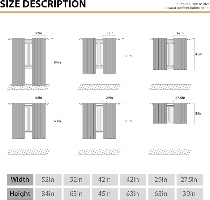 White Gold Vintage Elegant Luxury No Living Room Bedroom Window Curtains | 52"W - Image 5