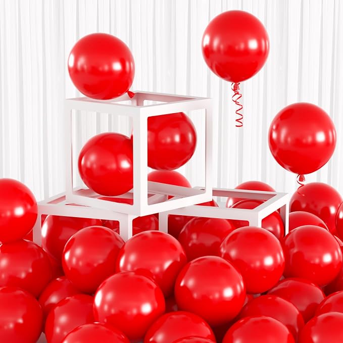 100pcs 5 Inch Small Red Balloons | 5” Mini Red Party Balloons Kit by Colorfullifefromnowon