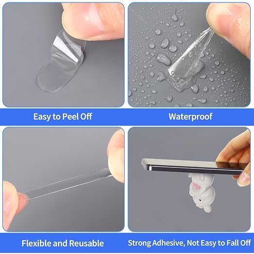 JANYUN 280 Pcs Mounting Putty, Double Sided Sticky Dots Poster Putty Clear | 13 - Image 4