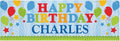 Let's Make Memories Personalized Happy Birthday Banner by LetsMakeMemories