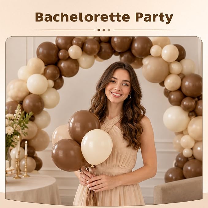 Brown Balloons, 12 Inch Dark Coffee Neutral Latex Party Balloon 30 Pack | - Image 5