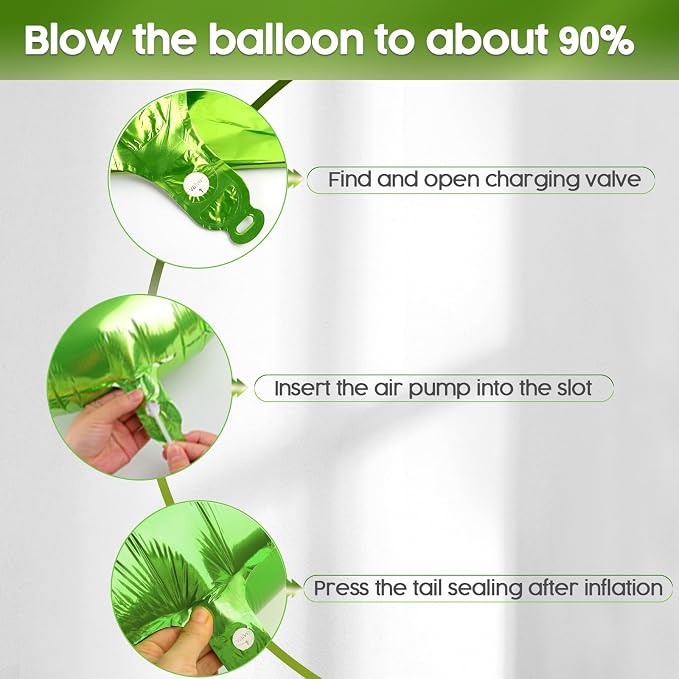 4 Balloon - Light Green Birthday Number Balloons, 40 Inch Party Decorations | - Image 6