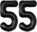 Jonhamwelbor 55 Number Balloons Black Big Giant Jumbo Number 55 Foil Mylar by Jonhamwelbor