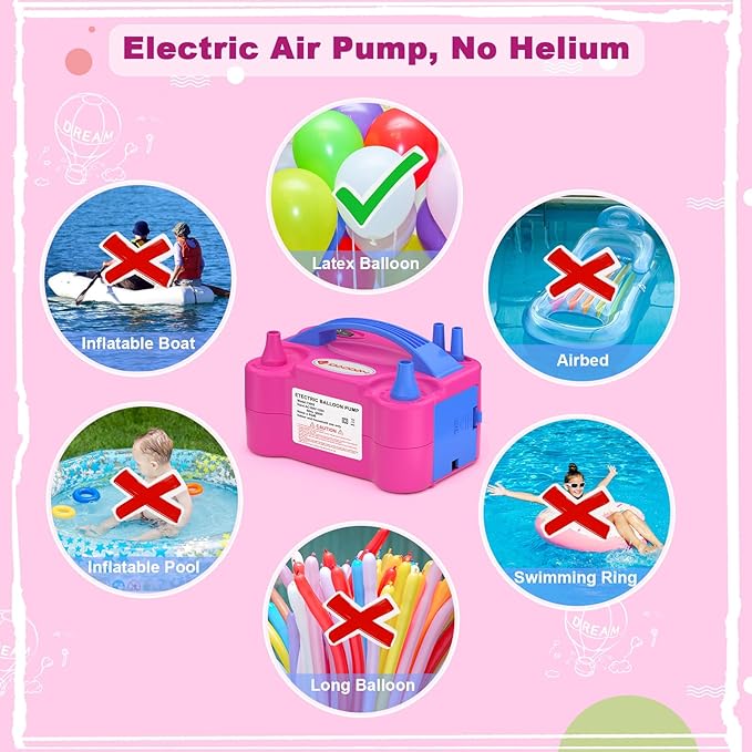 IDAODAN Electric Balloon Pump – Portable Balloon Air Pump Electric Inflator - Image 6
