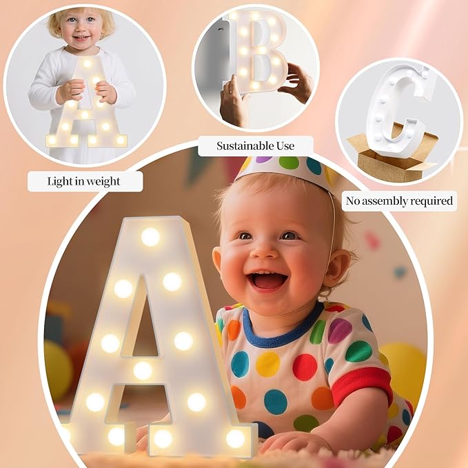 LED Marquee Light Up Letters Sign - Lighted Letters Alphabet for Birthday, Graduation, Bar Wall & Table Party Decor, Wedding Anniversary and Christmas Decorations, Letter X